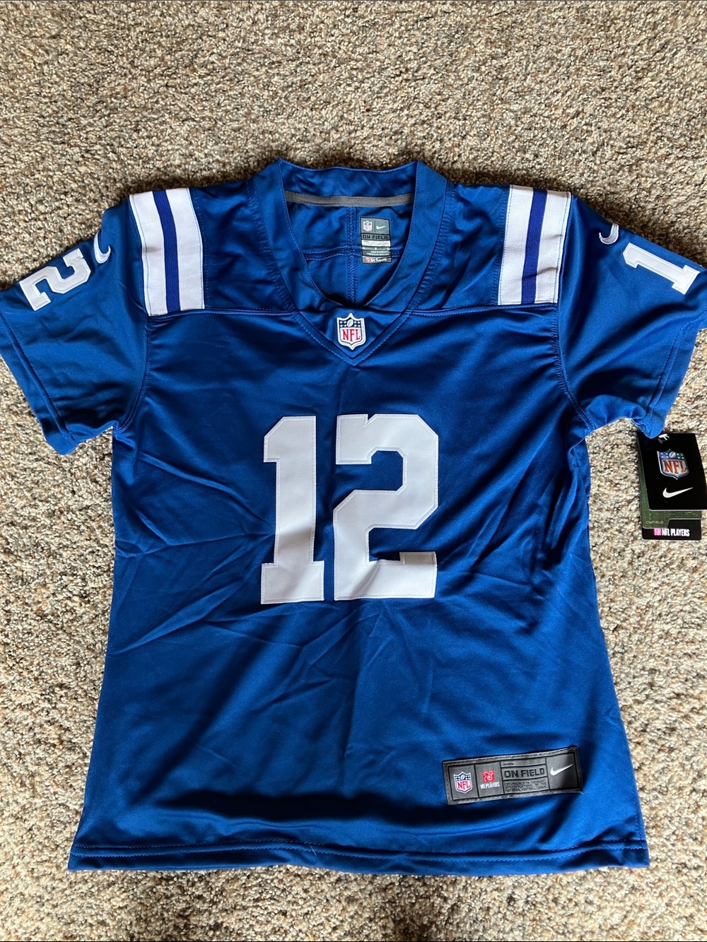 Andrew Luck Colts Jersey Nike #12 Football Jersey with White Accents